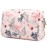 Narwey Cute Makeup Bag Travel Cosmetic Bag Organizer Toiletry Bag Make Up Bags with Compartments for Women Girls (Large, Beige Flamingo)