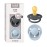 BIBS Pacifiers - De Lux Collection | BPA-Free Baby Pacifier | Made in Denmark | Set of 2 Iron/Baby Blue Color Premium Soothers | Size 0-6 Months