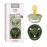 BIBS De Lux Baby Pacifier 2-Pack | Made in Denmark | BPA Free Dummy Soother, Round Nipple. Natural Rubber Latex, Size 2 (6-18 Months), Sage/Hunter Green