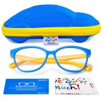 SEEAFUN Blue Light Glasses for Kids Girls Boys with Cute Car Case, UV400 Protection, Anti Blue Ray Age3-12