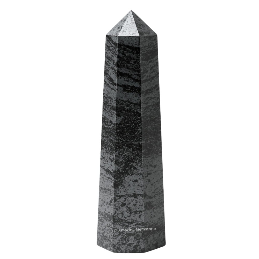 Amazing Gemstone Hematite Crystal Towers - Natural Healing Crystal Point Obelisk for Reiki Healing and Crystal Grid (2 Inch to 3 Inch)