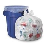 Aluf Plastics 55-60 Gallon 2 MIL (eq) Clear Heavy Duty Garbage Bags - 38 x 58 - Pack of 100 - For Industrial, Recycling, Storage, & Outdoor