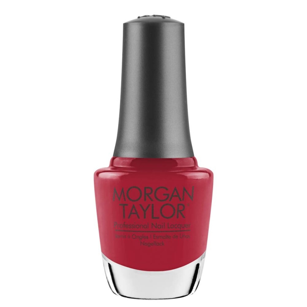 Morgan Taylor Nail Lacquer Shake Up The Magic! Collection (Stilettos in the Snow) Red Professional, Vibrant, Chip-Resistant, Fast-Drying, Long-Lasting, High-Shine, 0.5 ounce