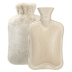 Hot Water Bottle Rubber with Soft Cover (2 Liter) Hot Water Bag for Cramps, Pain Relief, Removable Hot Cold Pack Hot Water Bed Warmer