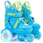 Adjustable Roller Skates for Girls & Boys with Light Up Wheels (Ages 3-9) - Roller Skates with Illuminating Wheels