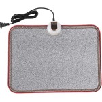 Livtribe AC 110V Heated Floor Mat for Foot, Gray Carbon Crystal Heating Pad, Electric Heated Foot Warmers for Office, Home