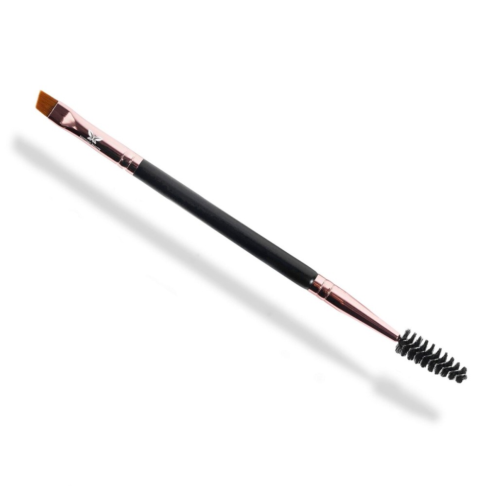 Dual-Ended Eyebrow & Lash Tint Brush - Angled Tip with Spoolie Comb for Henna by Existing Beauty