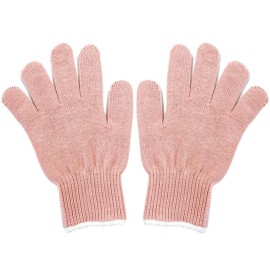 Lessmon 2 Professional Heat Resistant Gloves for Hair Styling Heat Blocking for Curling, Flat Iron and Curling Wand Suitable for Left and Right Hands, Light Pink