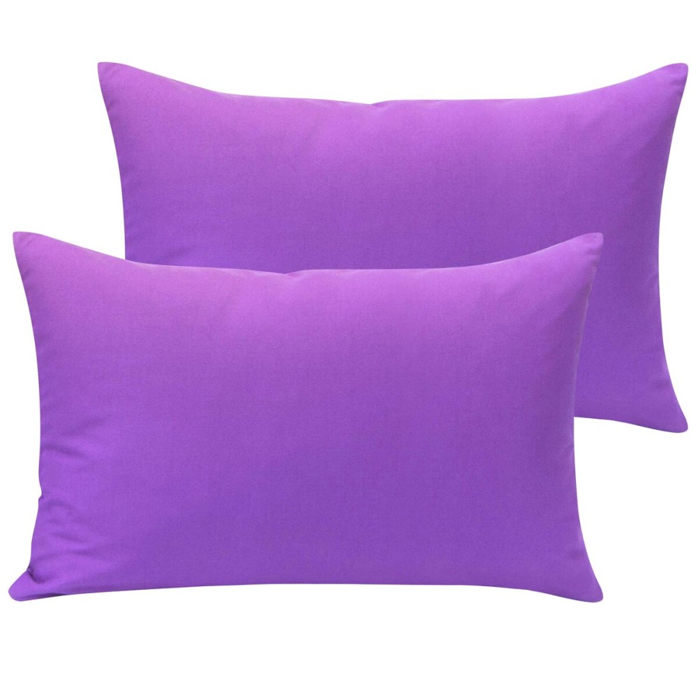 NTBAY Microfiber Toddler Pillowcases with Envelope Closure, 2 Pack 100% Brushed Microfiber Super Soft Travel Kids Nursery Pillow Cases, 14x20 Fits Pillows Sized 12x16 13x18 14x19, Purple