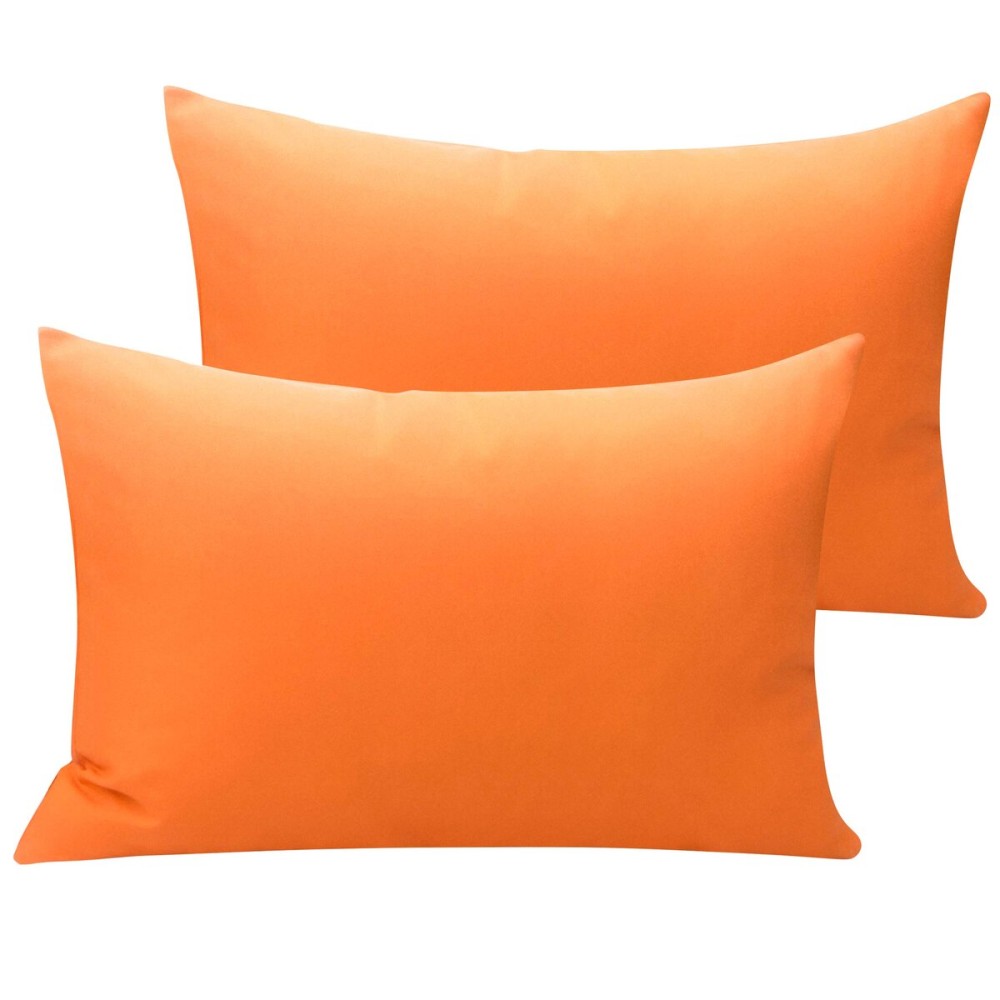 NTBAY Microfiber Toddler Pillowcases with Envelope Closure, 2 Pack 100% Brushed Microfiber Super Soft Travel Kids Nursery Pillow Cases, 14x20 Fits Pillows Sized 12x16 13x18 14x19, Orange