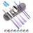 Travel Utensils Set with Case Reusable Portable Cutlery Set Stainless Steel 8pcs Including Dinner Knife Fork Spoon Chopsticks straws (Gradient Purple)