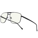RB.Pilot Reading Glasses for Men Square Double Bridge Blue Light Blocking Computer Readers (black, 1.50)
