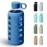 purifyou 40oz / 32oz / 22oz / 12oz Borosilicate Glass Water Bottle with Time & Volume Markers, Silicone Sleeve, Stainless Steel Lid | Reusable Glass Bottle for Water & Juice (22oz Chinese Porcelain)