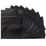 200 Pack Mylar Bags 3.3 x 5.1 Inch Resealable Smell Proof Bags Foil Pouch Bag Flat Bag Matte Black