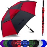 Baraida Golf Umbrella Large 62/68/72 Inch, Extra Large Oversize Double Canopy Vented Windproof Waterproof Umbrella, Automatic Open Golf Umbrella for Men and Women and Family.(68 Inch,Red/Black)