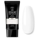 ROSALIND WhitePoly Extension Gel, 2oz/60ml White Poly Nail Gel for Nail Art Decoration, Pure Color Builder White Gel Nail Thickening Poly Extension Easy to DIY Use at Home Need UV Lamp