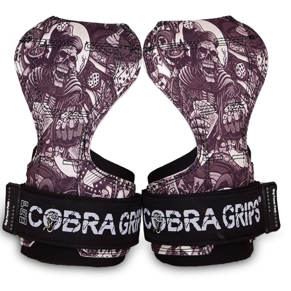 Cobra Grips PRO Weight Lifting Gloves Heavy Duty Straps Alternative Power Lifting Hooks Best for Deadlifts Adjustable Neoprene Padded Wrist Wraps Support Bodybuilding (PRO Pirate)