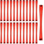 WILLBOND 60 Pcs Short Perm Rods Natural Hair Perm Rods with Elastic Rubber Band Non Slip Plastic Perming Cold Wave Kit for Women Hairdressing Styling Tool(0.2 Inch,Red)