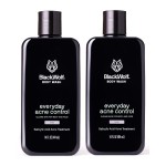 Black Wolf Salicylic Acid Body Wash for Men - 10 Fl Oz, 2-Pack - Men\'s Acne Body Wash - Charcoal Helps Reduce Acne Breakouts & Cleanse Your Skin - Full Coverage & Deep Clean Treatment - Men\'s Bodywash