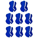 SATINIOR 8 Pcs Neck Gaiter, Reflective Cooling UV Protection Neon Bandana Breathable Face Mask for Men Women Cycling Skiing(Royal Blue,Polyester)