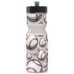 50 Strong 22oz Kids Sports Squeeze Water Bottle - BPA-Free with Pull Top Cap - Durable & Reusable for School, Boys & Girls - Made in USA - Baseball Theme