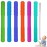 Hollow Teething Tubes Toys for Babies Girls Boys, 6 Pack Silicone Baby Teether Toy Tube for Infants with Nursing Biting Chewing, Chew Straws for Toddlers 6-12 Months (Style A)