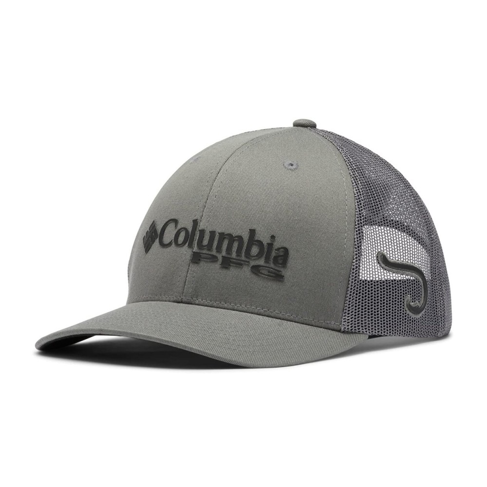 Columbia Unisex PFG Logo Mesh Snap Back, Titanium/Black/Hook, One Size