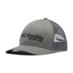 Columbia Unisex PFG Logo Mesh Snap Back, Titanium/Black/Hook, One Size