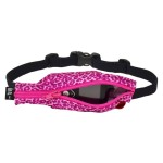 SPIbelt Kids Pocket Belt, Expandable Pocket, Adjustable Waist, No Bounce, No Logo Band, Vail/Pink Cheetah with Hot Pink Zipper
