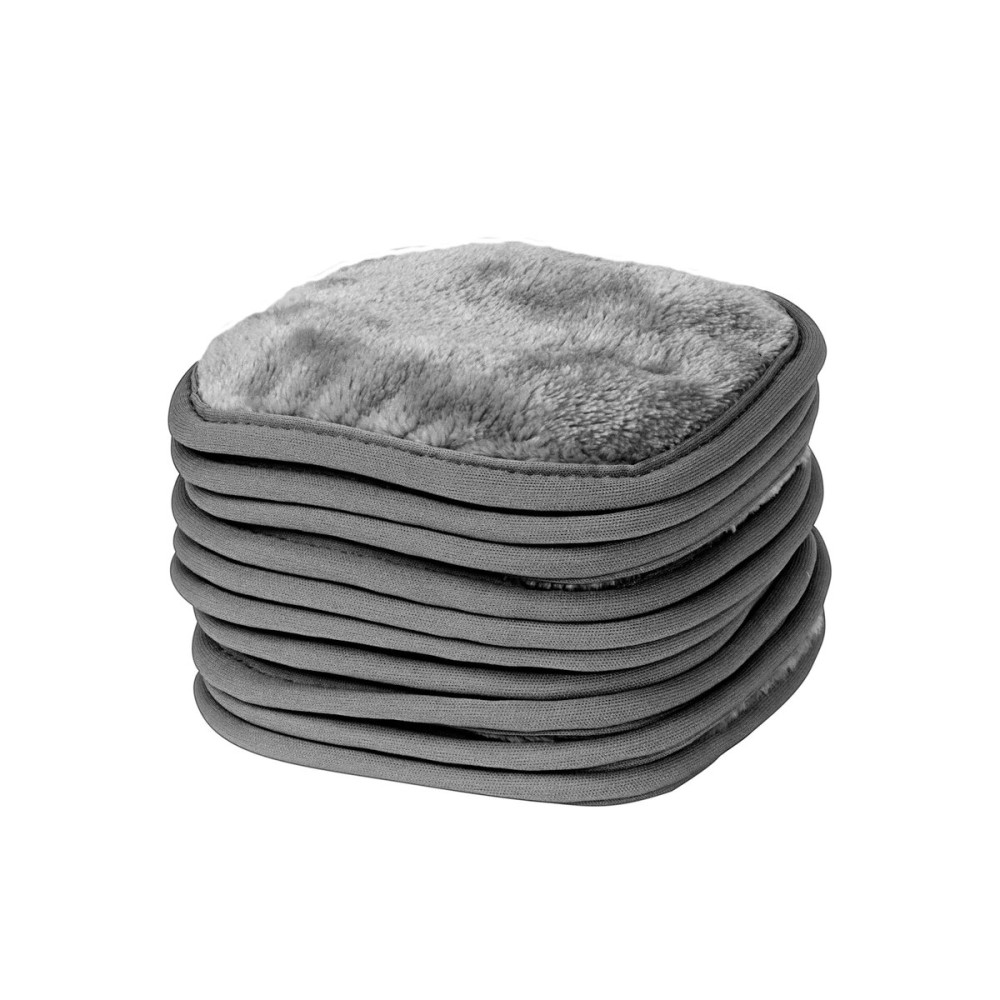 Eurow Reusable Makeup Remover Cloths, Soft Microfiber Face Towels for All Skin Types, Chemical-Free, Protective, Machine Washable, Gentle & Effective Facial Cleansing, 5x5, Gray, 10-Pack