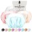 Shower Cap for Women Reusable Extra Large Shower Caps for Men Satin Double Layer EVA Waterproof Long Hair Caps(Light Grey, Light Gold, Peach Pink, Lake Blue 4 Pack)