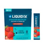 Liquid I.V. Hydration Multiplier - Strawberry | Electrolyte Powder Drink Mix | 1 Pack (16 Servings)