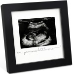 KeaBabies Baby Sonogram Picture Frame - Modern Ultrasound Picture Frames for Mom to Be, First Pregnancy Gifts for Expecting Mom & First Time Dad, Baby Gender Reveal Gifts (Onyx Black)