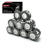FRESINIDER 9 Rolls Self Adhesive Wrap Athletic Tape Gauze, Breathable Elastic Cohesive Bandage for Sports Injury & Pet (7 Pcs 2 x 5 Yards + 2 Pcs 1 X 5 Yards) (City Camo)