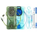HEIKLN 2 Pack Hydration Bladder 2 Liter & Cleaning Kit,Leak Proof Water Reservoir, BPA Free Military Water Storage Bladder Bag Hydration Pack Replacement for Bicycling Hiking Camping Hunting Running