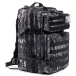 QT&QY 45L Military Tactical Backpacks Molle Army Assault Pack 3 Day Bug Out Bag Hiking Treeking Rucksack