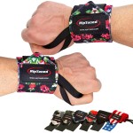 Rip Toned Wrist Wraps for Weightlifting - USPA & USAPL Approved 18 Wrist Straps for Powerlifting - Adjustable, Durable Gym Wraps with Thumb Loop - Maximum Support for Men & Women - Small Floral Stiff