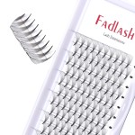 FADLASH Premade Volume Eyelash Extensions 8D 0.07 C Curl, 8-14mm Mix, 120pcs, Black, Synthetic, Lightweight and Flexible