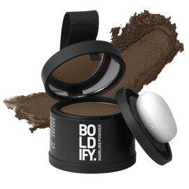 BOLDIFY Hairline Powder - Root Touch Up Hair Color for Gray Coverage - Bald Spot Concealing Hair Powder for Women & Men - 24-Hour Stain-Proof - Light Brown