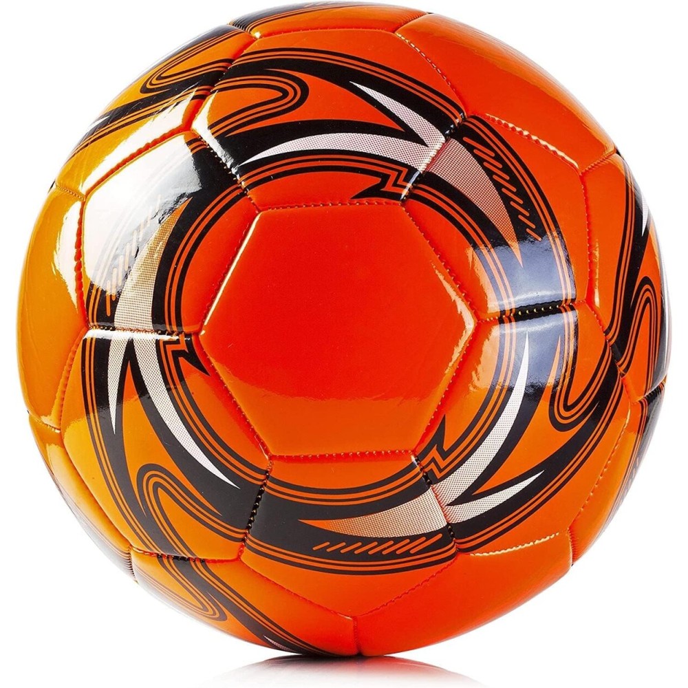 Western Star Soccer Ball Size 3 & Size 4 & Size 5 - Official Match Weight - 6 Designs - Youth & Adult Soccer Players - Attractive and Durable Design - Match Grade Soccer Ball (Amber Orange, 5)