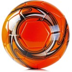 Western Star Soccer Ball Size 3 & Size 4 & Size 5 - Official Match Weight - 6 Designs - Youth & Adult Soccer Players - Attractive and Durable Design - Match Grade Soccer Ball (Amber Orange, 5)