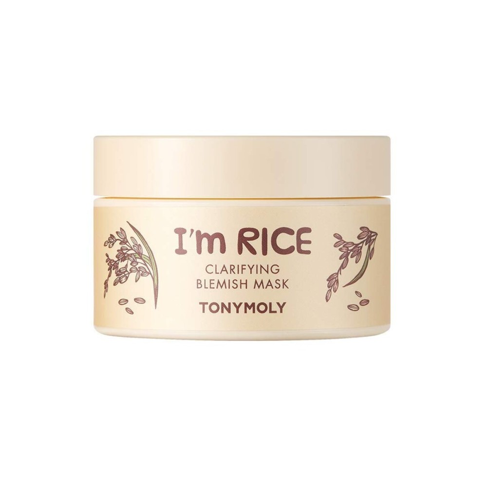 TONYMOLY I\'m Rice Clarifying Blemish Clay Mask, Facial Mask Detoxifiies, Reduces Redness & Soothes Irritated Skin, Kaolin Clay & Fermented Rice, 100ml