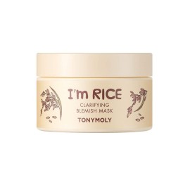 TONYMOLY I\'m Rice Clarifying Blemish Clay Mask, Facial Mask Detoxifiies, Reduces Redness & Soothes Irritated Skin, Kaolin Clay & Fermented Rice, 100ml