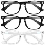 Gaoye Stylish Blue Light Glasses for Woman - Computer Glasses for Blue Light Blocking - Lightweight Frames - 3 pack