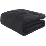 NTBAY Down Alternative Oversized Toddler Comforter, Super Soft and Warm Solid Color Baby Crib Quilted Blanket, 43x60 inches, Black