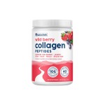 NativePath Collagen Peptides - Hydrolyzed Type 1 & 3 Collagen. Keto & Paleo Grass-Fed Protein Powder for Hair, Skin, Nails, Bones, Joints, Digestion and More - No Gluten or Dairy (Wild Berry, 230g)