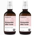 Rose Water Spray for Face & Hair - Pure USDA Organic Rosewater Toner - Refreshing Mist for Skin Care, Makeup & Locs - Natural Rose Scent, 4 Oz (2 Pack)