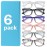 MIGSIR 6 Pack Blue Light Blocking Glasses for Women Men - Stylish Computer & Gaming Glasses, Fashion Square Frame Eyewear