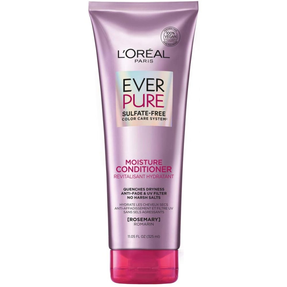 L\'Oreal Paris EverPure Moisture Sulfate Free Conditioner, Hair Care for Color-Treated Hair with Rosemary Botanicals, 11 Fl Oz