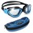 AqtivAqua Swimming Goggles Swim Goggles for Adults Men Women Kids Youth Girls Boys Children DX (Clear-Lenses Blue/Black-Frame)